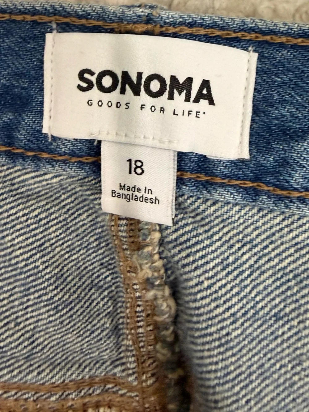 Sonoma Light Blue Mid-Rise Denim Shorts